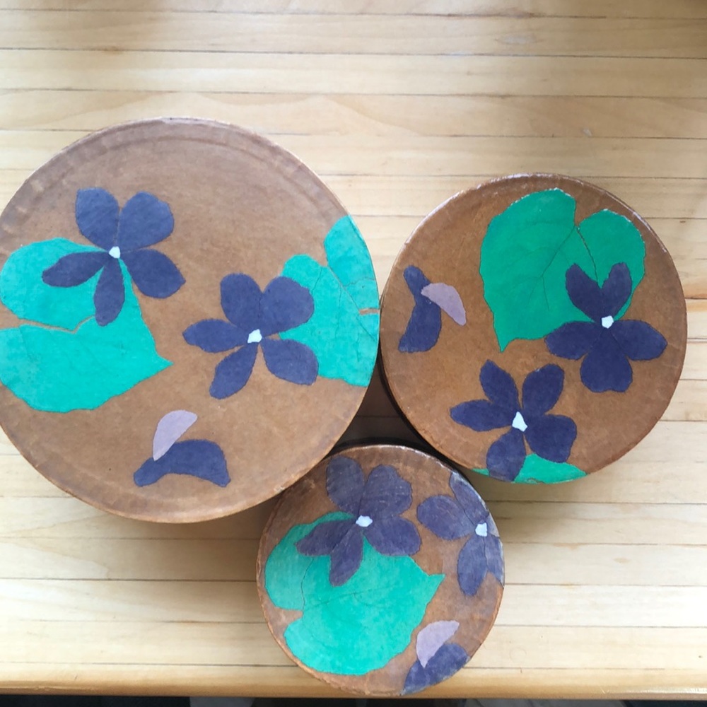 Unique Decoupage nesting boxes - Picture 2 of 3